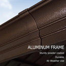 PURPLE LEAF Outdoor Hardtop Gazebo for Garden Bronze Double Roof Aluminum Frame Pavilion