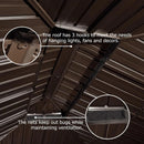 PURPLE LEAF Outdoor Hardtop Gazebo for Garden Bronze Double Roof Aluminum Frame Pavilion