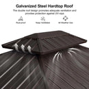 PURPLE LEAF Hardtop Grill Gazebo for Patio Permanent Metal Roof Outside Sun Shade Outdoor BBQ Canopy