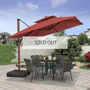 PURPLE LEAF Double Top Square Aluminum Umbrellas in Wood Color