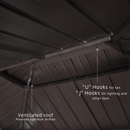 PURPLE LEAF Hardtop Grill Gazebo for Patio Permanent Metal Roof Outside Sun Shade Outdoor BBQ Canopy