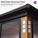 PURPLE LEAF Patio Hardtop Gazebo Double Galvanized Roof Outdoor Screen House Aluminum Solarium Backyard Sunroom
