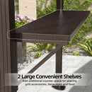 PURPLE LEAF Hardtop Grill Gazebo for Patio Permanent Metal Roof Outside Sun Shade Outdoor BBQ Canopy