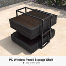 PURPLE LEAF Patio Hardtop Gazebo Double Galvanized Roof Outdoor Screen House Aluminum Solarium Backyard Sunroom