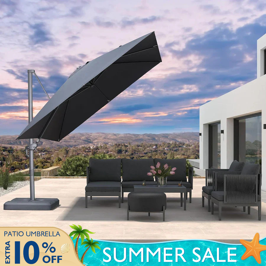 PURPLE LEAF Eco-friendly Affordable Patio Umbrella UV Resistant Sustainable Yard Umbrellas