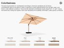 PURPLE LEAF Double Top Square Aluminum Umbrellas in Wood Color