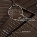 PURPLE LEAF Outdoor Hardtop Gazebo for Garden Bronze Double Roof Aluminum Frame Pavilion