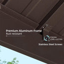 PURPLE LEAF Hardtop Grill Gazebo for Patio Permanent Metal Roof Outside Sun Shade Outdoor BBQ Canopy