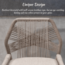 PURPLE LEAF 2 Set Outdoor Bar Stool Chair Set, Modern Counter Height Stool, Cushion Included