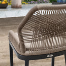 PURPLE LEAF 2 Set Outdoor Bar Stool Chair Set, Modern Counter Height Stool, Cushion Included