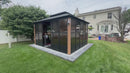 PURPLE LEAF Patio Hardtop Gazebo Double Galvanized Roof Outdoor Screen House Aluminum Solarium Backyard Sunroom