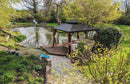 PURPLE LEAF Outdoor Hardtop Gazebo for Garden Bronze Double Roof Aluminum Frame Pavilion