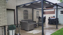 PURPLE LEAF Patio Gazebo for Backyard Hardtop Galvanized Steel Frame with Upgrade Curtain Light Grey