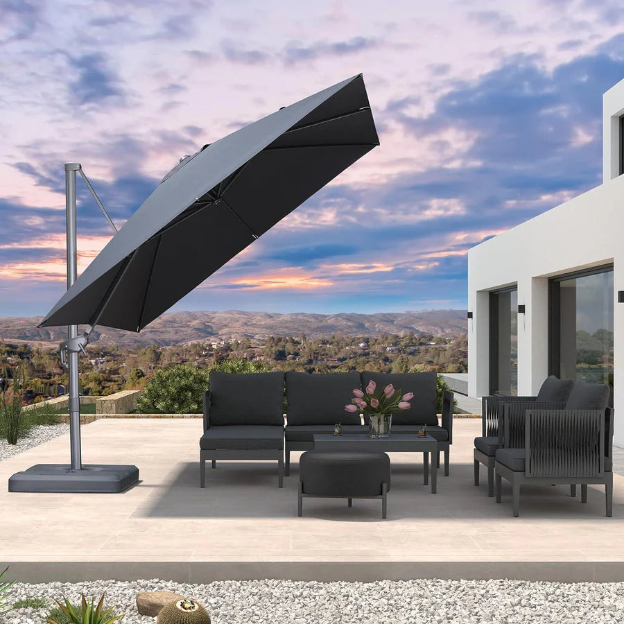 canadian patio umbrellas PURPLE LEAF Eco-friendly Affordable Patio Umbrella UV Resistant Sustainable Yard Umbrellas