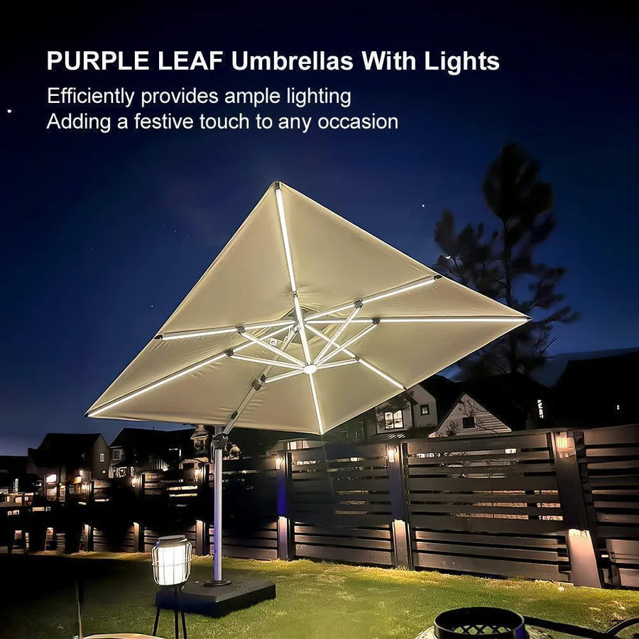 double patio umbrella canada PURPLE LEAF Large Solar Yard Umbrellas Top Square with Lights Size:Blue-3/0 Clemson Tigers Authentic SpeedFlex ebike mobility 9.4 FT ️Tips