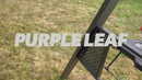 PURPLE LEAF Outdoor Patio Porch Swing with Adjustable PVC Canopy, 3-seat Swing Chair Bench with Side Cup Holder for Backyard Front Porch Lawn, Cushions and Pillow Included