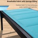 PURPLE LEAF Outdoor Chaise Lounge 3 Pieces Aluminum Patio Lounge Chair with Side Table - Purpleleaf Canada