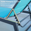 PURPLE LEAF Outdoor Chaise Lounge 3 Pieces Aluminum Patio Lounge Chair with Side Table - Purpleleaf Canada