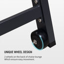 PURPLE LEAF Outdoor Chaise Lounge 3 Pieces Aluminum Patio Lounge Chair with Side Table - Purpleleaf Canada