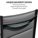 PURPLE LEAF Outdoor Chaise Lounge 3 Pieces Aluminum Patio Lounge Chair with Side Table - Purpleleaf Canada