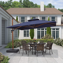 PURPLE LEAF Patio Umbrella Outdoor Square Cantilever Umbrella  Offset Umbrella Heavy Duty Sun Umbrella for Garden Deck Pool Patio - Purpleleaf Canada
