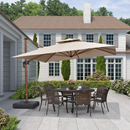 PURPLE LEAF Patio Umbrella Outdoor Square Cantilever Umbrella  Offset Umbrella Heavy Duty Sun Umbrella for Garden Deck Pool Patio - Purpleleaf Canada