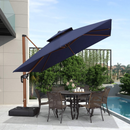 PURPLE LEAF Patio Umbrella Outdoor Square Cantilever Umbrella  Offset Umbrella Heavy Duty Sun Umbrella for Garden Deck Pool Patio - Purpleleaf Canada