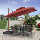 PURPLE LEAF Patio Umbrella Outdoor Square Cantilever Umbrella  Offset Umbrella Heavy Duty Sun Umbrella for Garden Deck Pool Patio - Purpleleaf Canada