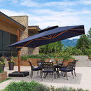 PURPLE LEAF Patio Umbrella Outdoor Square Cantilever Umbrella  Offset Umbrella Heavy Duty Sun Umbrella for Garden Deck Pool Patio - Purpleleaf Canada
