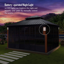 PURPLE LEAF 12‘ X 14’ Patio Hardtop Gazebo Double Galvanized Roof Outdoor Screen House Aluminum Solarium Backyard Sunroom with LED Lights - Purpleleaf Canada