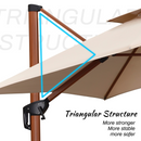 PURPLE LEAF Patio Umbrella Outdoor Square Cantilever Umbrella  Offset Umbrella Heavy Duty Sun Umbrella for Garden Deck Pool Patio - Purpleleaf Canada
