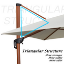 PURPLE LEAF Patio Umbrella Outdoor Square Cantilever Umbrella  Offset Umbrella Heavy Duty Sun Umbrella for Garden Deck Pool Patio - Purpleleaf Canada