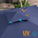PURPLE LEAF Patio Umbrella Outdoor Square Cantilever Umbrella  Offset Umbrella Heavy Duty Sun Umbrella for Garden Deck Pool Patio - Purpleleaf Canada