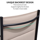 PURPLE LEAF Outdoor Chaise Lounge 3 Pieces Aluminum Patio Lounge Chair with Side Table - Purpleleaf Canada