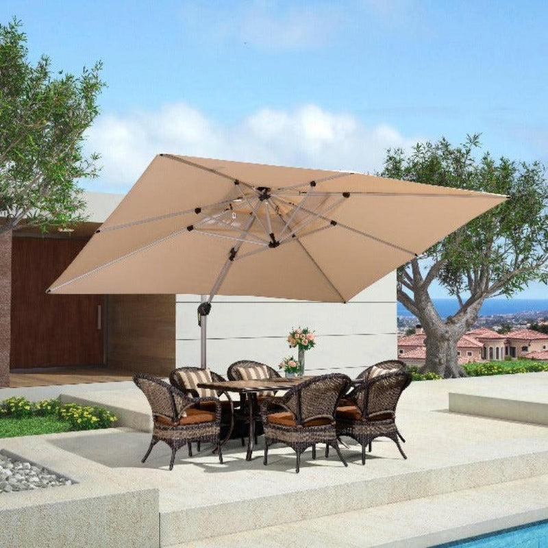 [ Umbrella with Base Set ]PURPLE LEAF Porch Umbrellas, Outdoor Patio Umbrella with Base