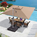 [ Umbrella with Base Set ]PURPLE LEAF Porch Umbrellas, Outdoor Patio Umbrella with Base