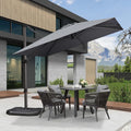 PURPLE LEAF Patio Outdoor Large Umbrella Square and Rectangular Cantilever Yard Sun Umbrellas