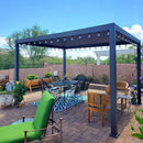 PURPLE LEAF Louvered Pergola Outdoor Aluminum Pergola Patio Pergola with Adjustable Roof for Deck Garden Yard Hardtop Gazebo