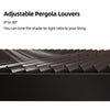 PURPLE LEAF Athena Outdoor Louvered Pergola Adjustable Metal Roof Bronze Hardtop Gazebo Patio Pavilion