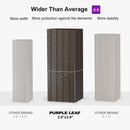 PURPLE LEAF Outdoor Hardtop Gazebo Bronze Metal Frame Galvanized Steel Double Roof with Curtains and Netting for Patio Desk Backyard