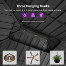 PURPLE LEAF Modern Gazebo Grey Hardtop Galvanized Steel Double Roof White Aluminum Poles with Curtains and Netting