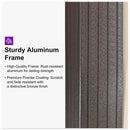 PURPLE LEAF Outdoor Hardtop Gazebo Bronze Metal Frame Galvanized Steel Double Roof with Curtains and Netting for Patio Desk Backyard