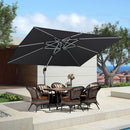 PURPLE LEAF Double Top Rectangle Outdoor Classic Umbrella 9 x 11 / 9 x 12