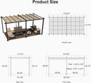 PURPLE LEAF Outdoor Pergola with Retractable Canopy Aluminum Shelter for Porch Garden Beach