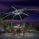 PURPLE LEAF Double Top Square Outdoor LED Umbrellas