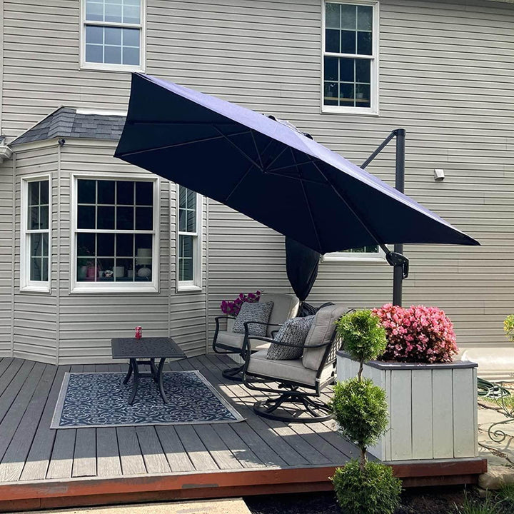 PURPLE LEAF Square Offset Cantilever Umbrella