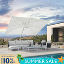 PURPLE LEAF White Outdoor Patio Umbrella Economical Large Patio Umbrellas