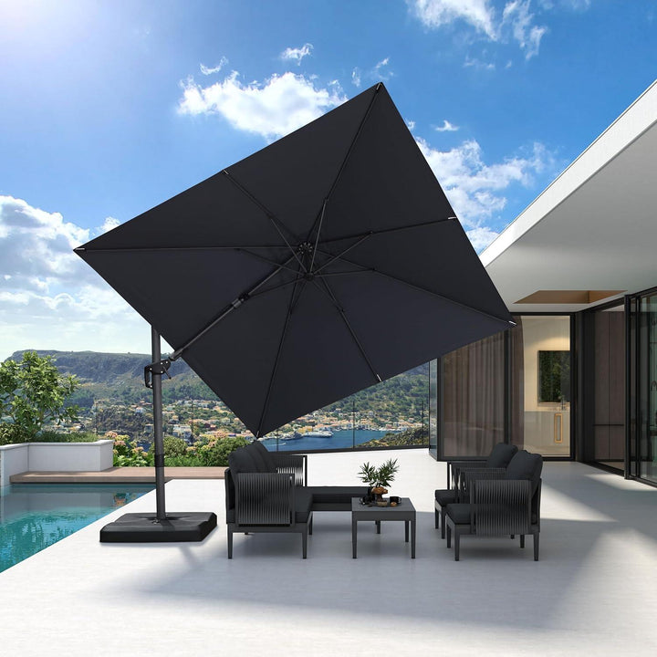 PURPLE LEAF Square Offset Cantilever Umbrella