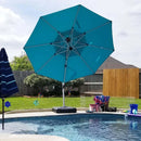 [ Umbrella with Base Set ] PURPLE LEAF Double Top 360 Degree Rotation Round Outdoor Classic Umbrella  with Base