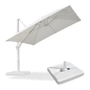 PURPLE LEAF Outdoor Patio Umbrella with Base, Best White Cantilever Umbrellas